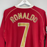 Shop 2006/07 MANCHESTER UNITED RONALDO #7 *PLAYER ISSUE* C/L L/S HOME SHIRT (XL) NIKE, classic football shirts, vintage football shirts & retro soccer jerseys at Cult Kits