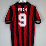 1994/95 AC MILAN WEAH #9 HOME SHIRT (M) LOTTO