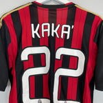 Shop 2013/14 AC MILAN KAKA #22 HOME SHIRT (M) ADIDAS, classic football shirts, vintage football shirts & retro soccer jerseys at Cult Kits