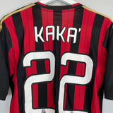 Shop 2013/14 AC MILAN KAKA #22 HOME SHIRT (M) ADIDAS, classic football shirts, vintage football shirts & retro soccer jerseys at Cult Kits