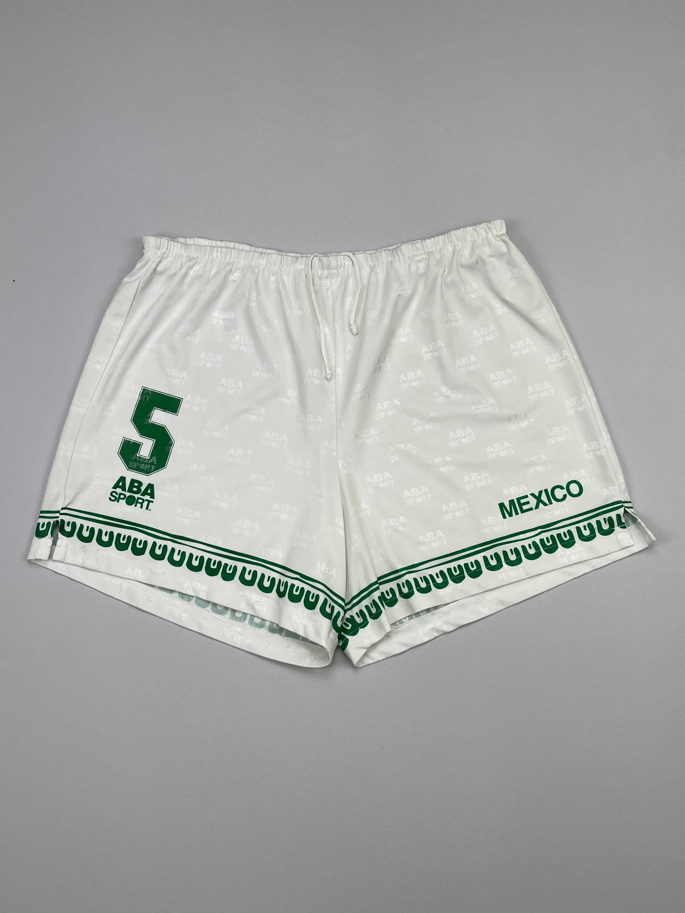 Shop 1997/98 MEXICO #5 SHORTS (M) ABA SPORT, classic football shirts, vintage football shirts & retro soccer jerseys at Cult Kits