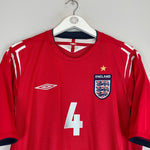 Shop 2004/06 ENGLAND GERRARD #4 AWAY SHIRT (L) UMBRO, classic football shirts, vintage football shirts & retro soccer jerseys at Cult Kits