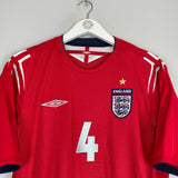 Shop 2004/06 ENGLAND GERRARD #4 AWAY SHIRT (L) UMBRO, classic football shirts, vintage football shirts & retro soccer jerseys at Cult Kits