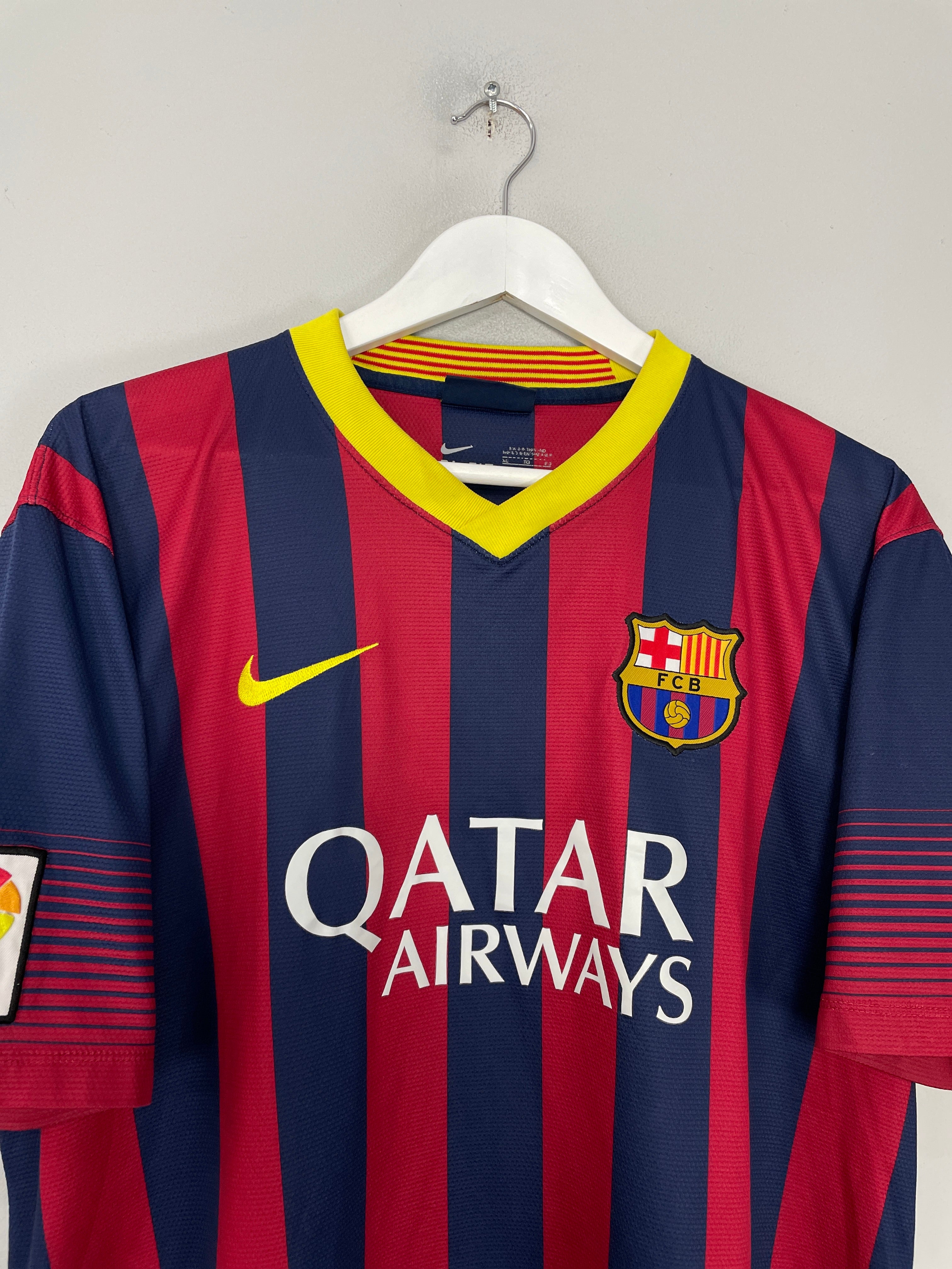 Shop 2013/14 BARCELONA MESSI #10 HOME SHIRT (XL) NIKE, classic football shirts, vintage football shirts & retro soccer jerseys at Cult Kits