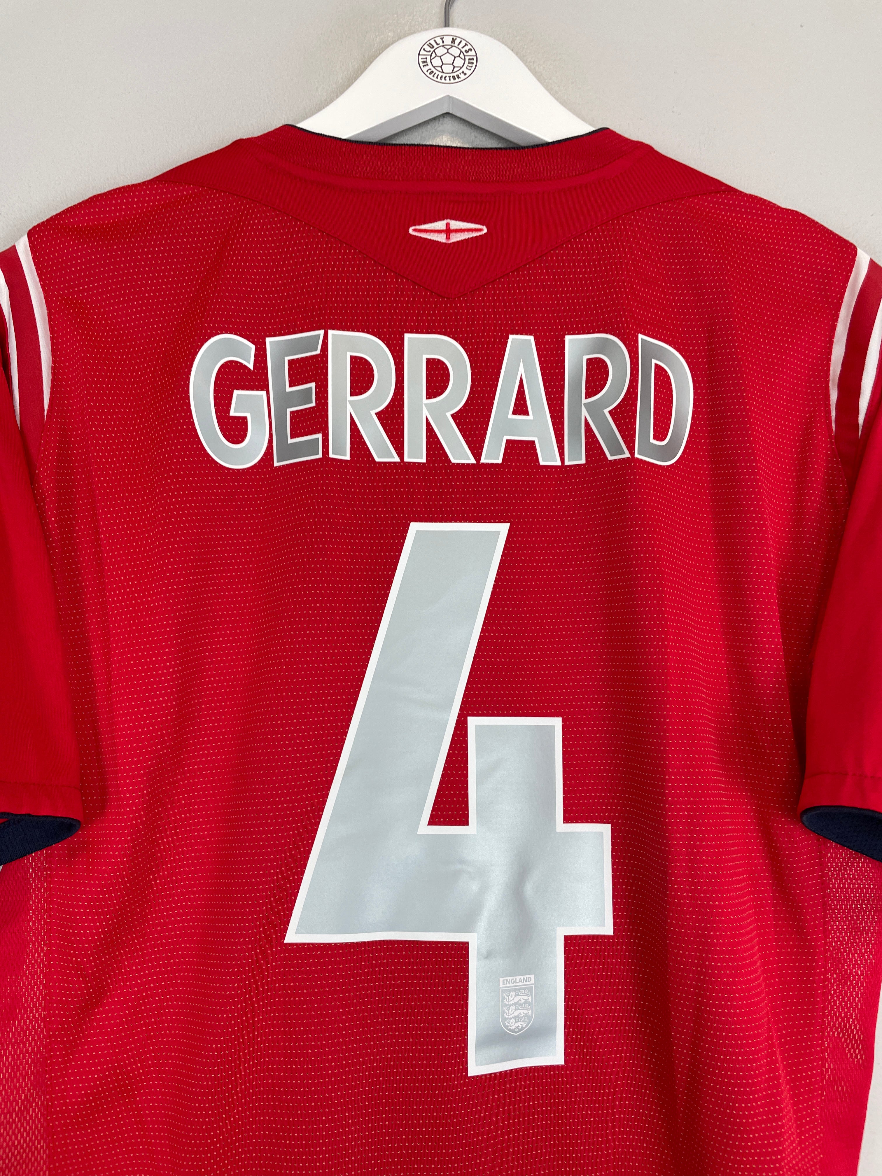 Shop 2004/06 ENGLAND GERRARD #4 AWAY SHIRT (L) UMBRO, classic football shirts, vintage football shirts & retro soccer jerseys at Cult Kits