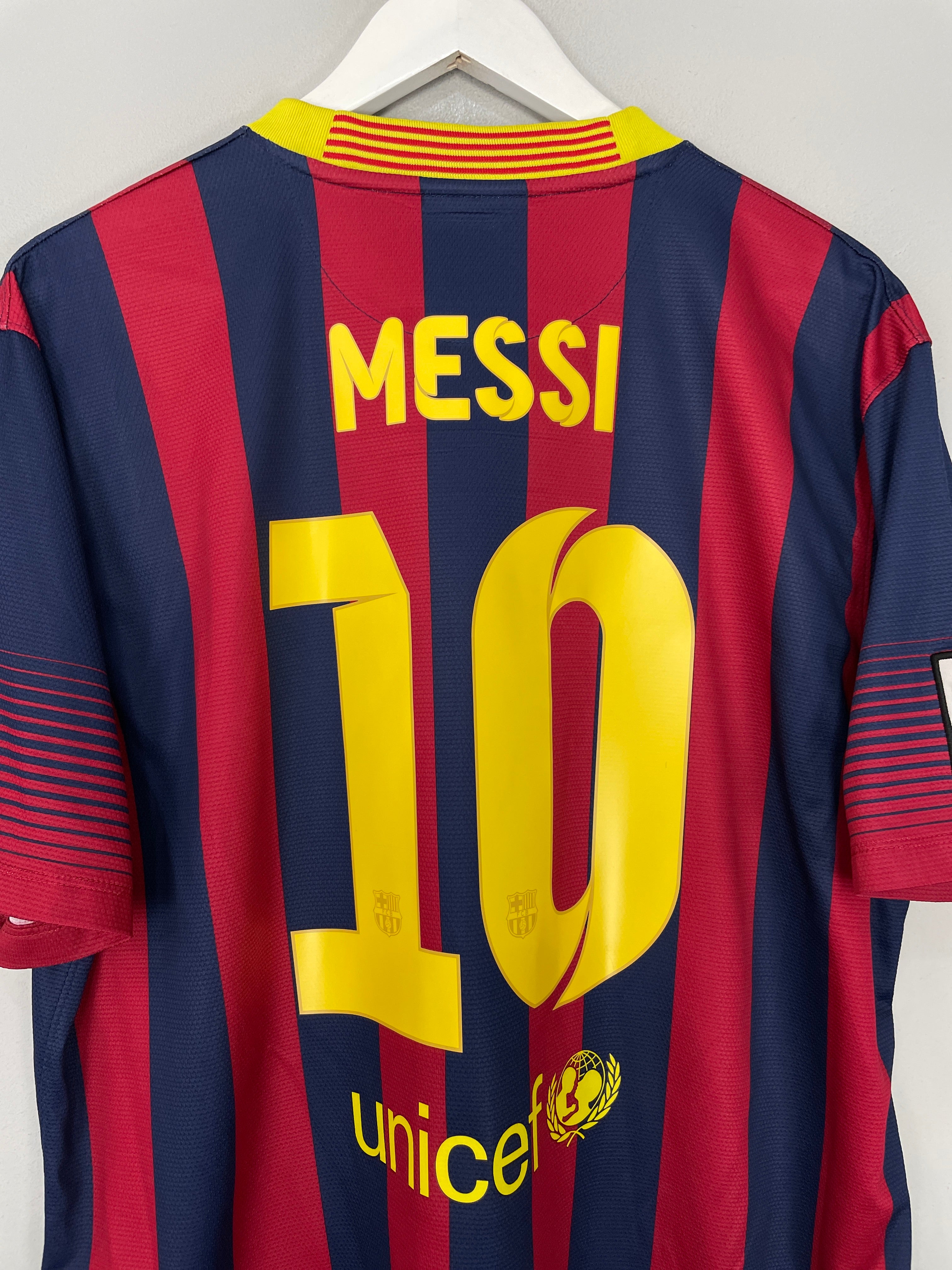 Shop 2013/14 BARCELONA MESSI #10 HOME SHIRT (XL) NIKE, classic football shirts, vintage football shirts & retro soccer jerseys at Cult Kits