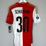 2015/16 FEYENOORD SCHUURMAN #30 *MATCH ISSUED + SIGNED* BNWT HOME SHIRT (S) ADIDAS