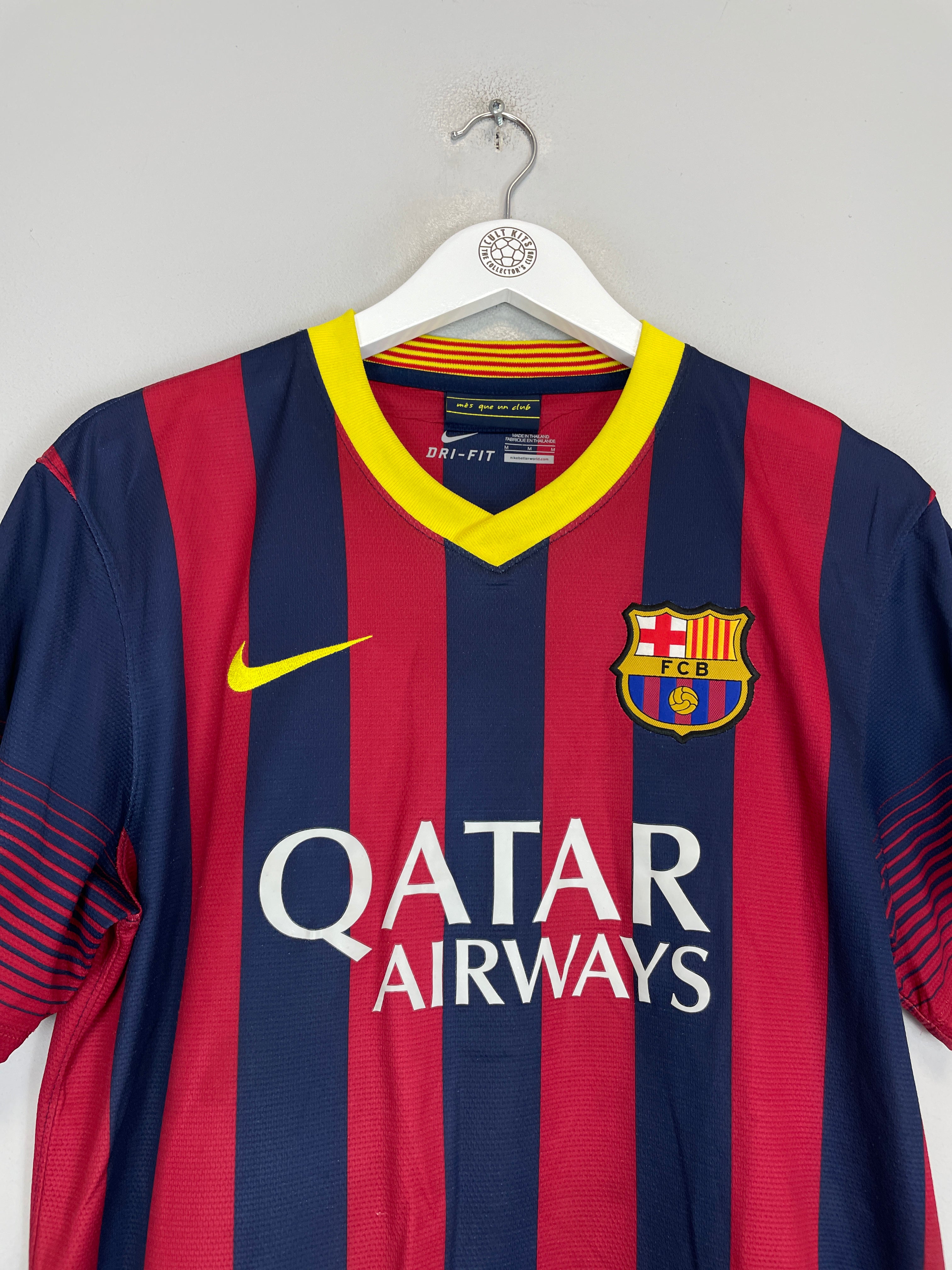 Shop 2013/14 BARCELONA NEYMAR JR #11 HOME SHIRT (M) NIKE, classic football shirts, vintage football shirts & retro soccer jerseys at Cult Kits