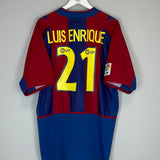 2002/03 BARCELONA LUIS ENRIQUE #21 HOME SHIRT (XL) NIKE