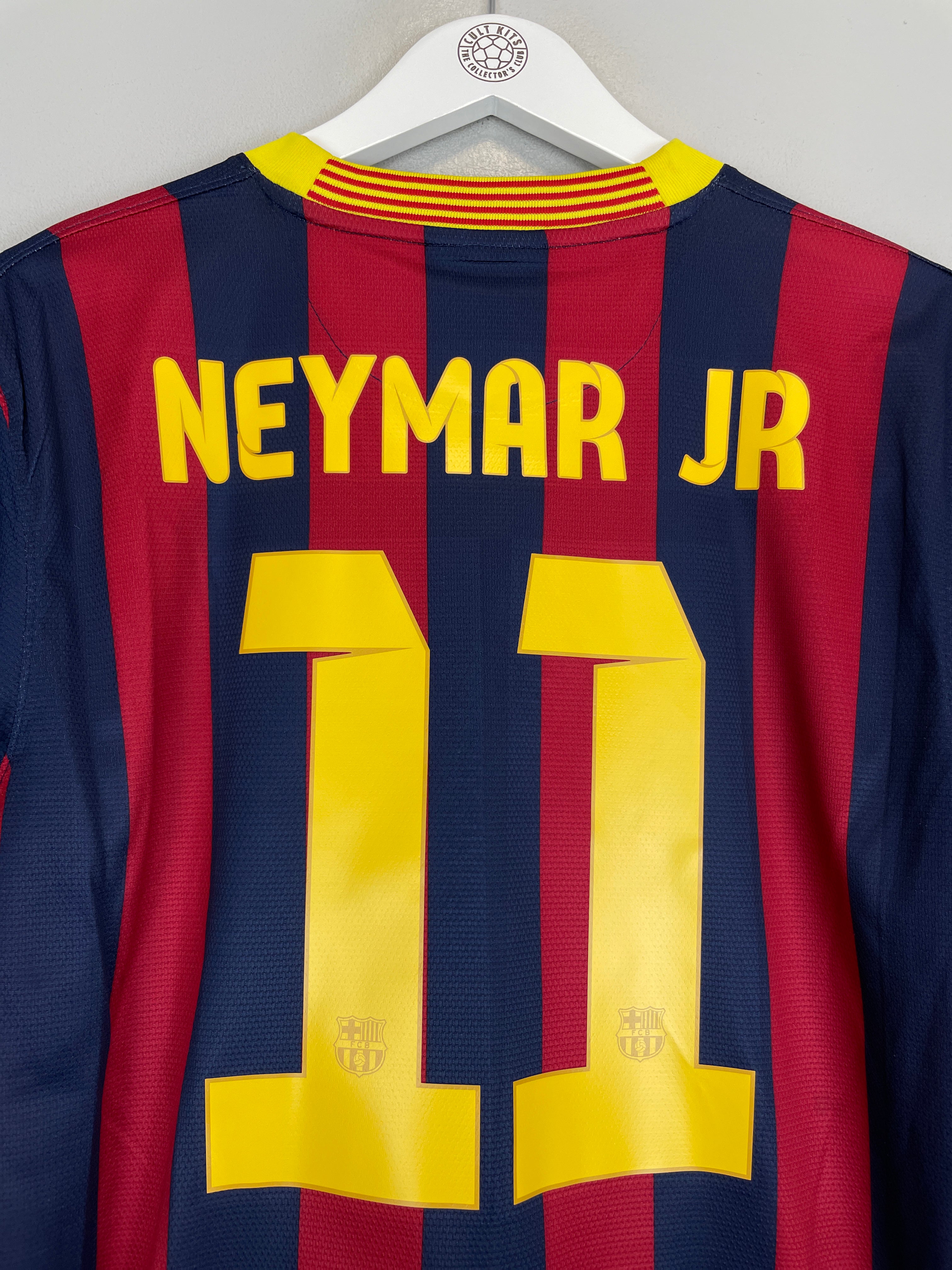 Shop 2013/14 BARCELONA NEYMAR JR #11 HOME SHIRT (M) NIKE, classic football shirts, vintage football shirts & retro soccer jerseys at Cult Kits