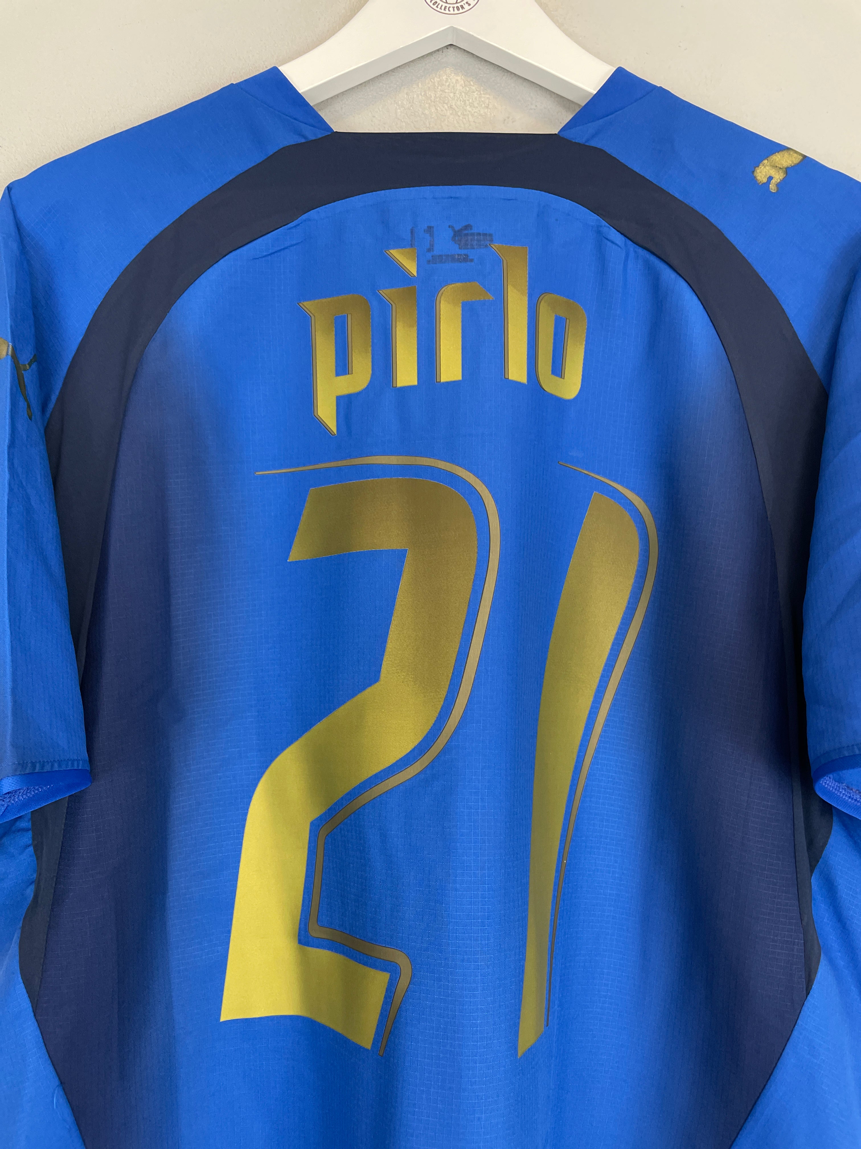 Shop 2006/07 ITALY PIRLO #21 HOME SHIRT (L) PUMA, classic football shirts, vintage football shirts & retro soccer jerseys at Cult Kits