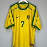 1998/00 BRAZIL RONALDINHO #7 HOME SHIRT (XL) NIKE