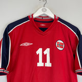 Shop 2003/04 NORWAY RIISE #11 HOME SHIRT (M) UMBRO, classic football shirts, vintage football shirts & retro soccer jerseys at Cult Kits
