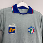 Shop 1988/90 ITALY GK SHIRT (L.KIDS) DIADORA, classic football shirts, vintage football shirts & retro soccer jerseys at Cult Kits