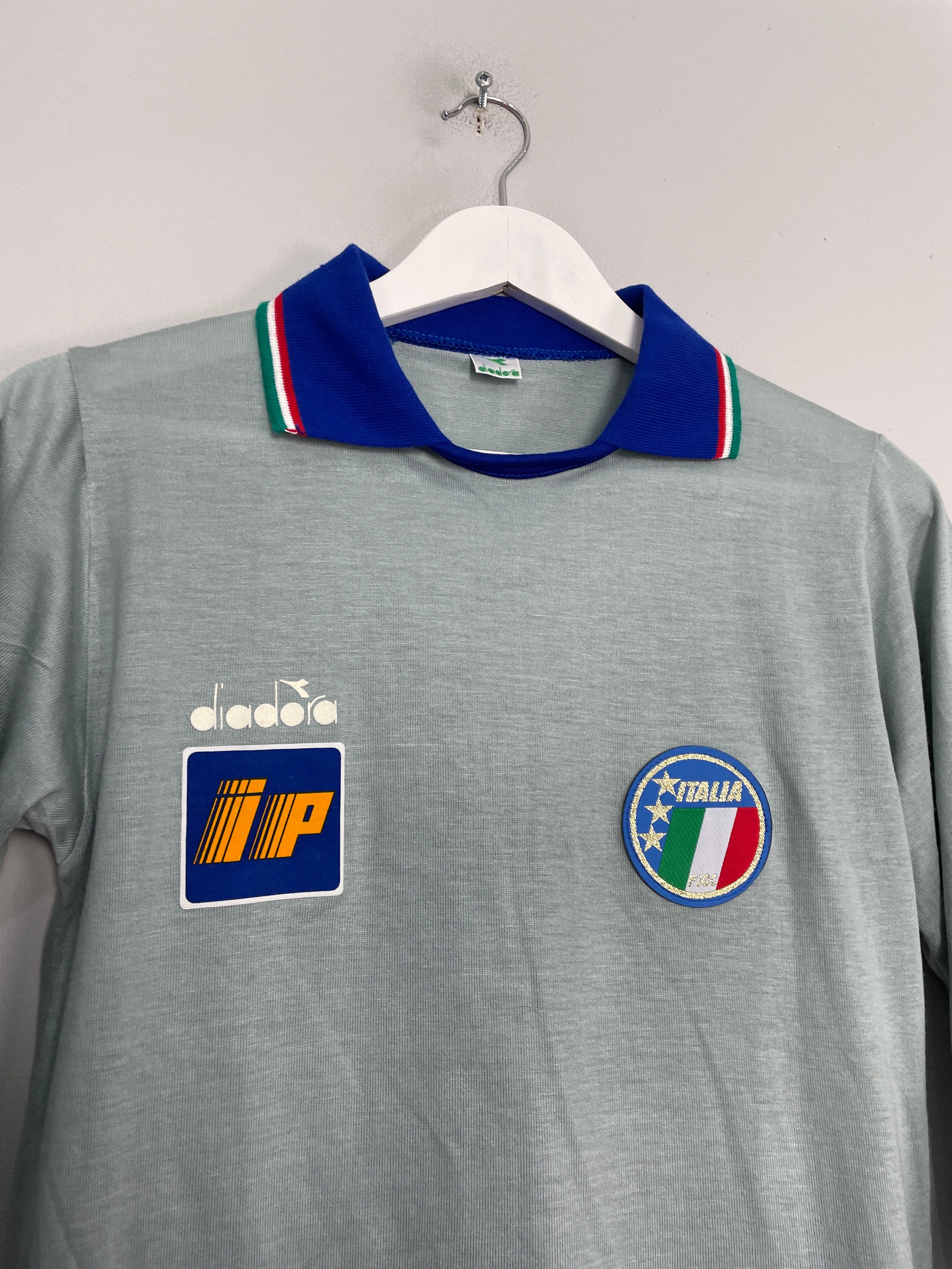 Shop 1988/90 ITALY GK SHIRT (L.KIDS) DIADORA, classic football shirts, vintage football shirts & retro soccer jerseys at Cult Kits