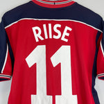 Shop 2003/04 NORWAY RIISE #11 HOME SHIRT (M) UMBRO, classic football shirts, vintage football shirts & retro soccer jerseys at Cult Kits
