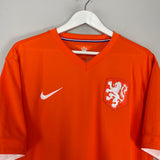 Shop 2014/15 NETHERLANDS HOME SHIRT (XL) NIKE, classic football shirts, vintage football shirts & retro soccer jerseys at Cult Kits
