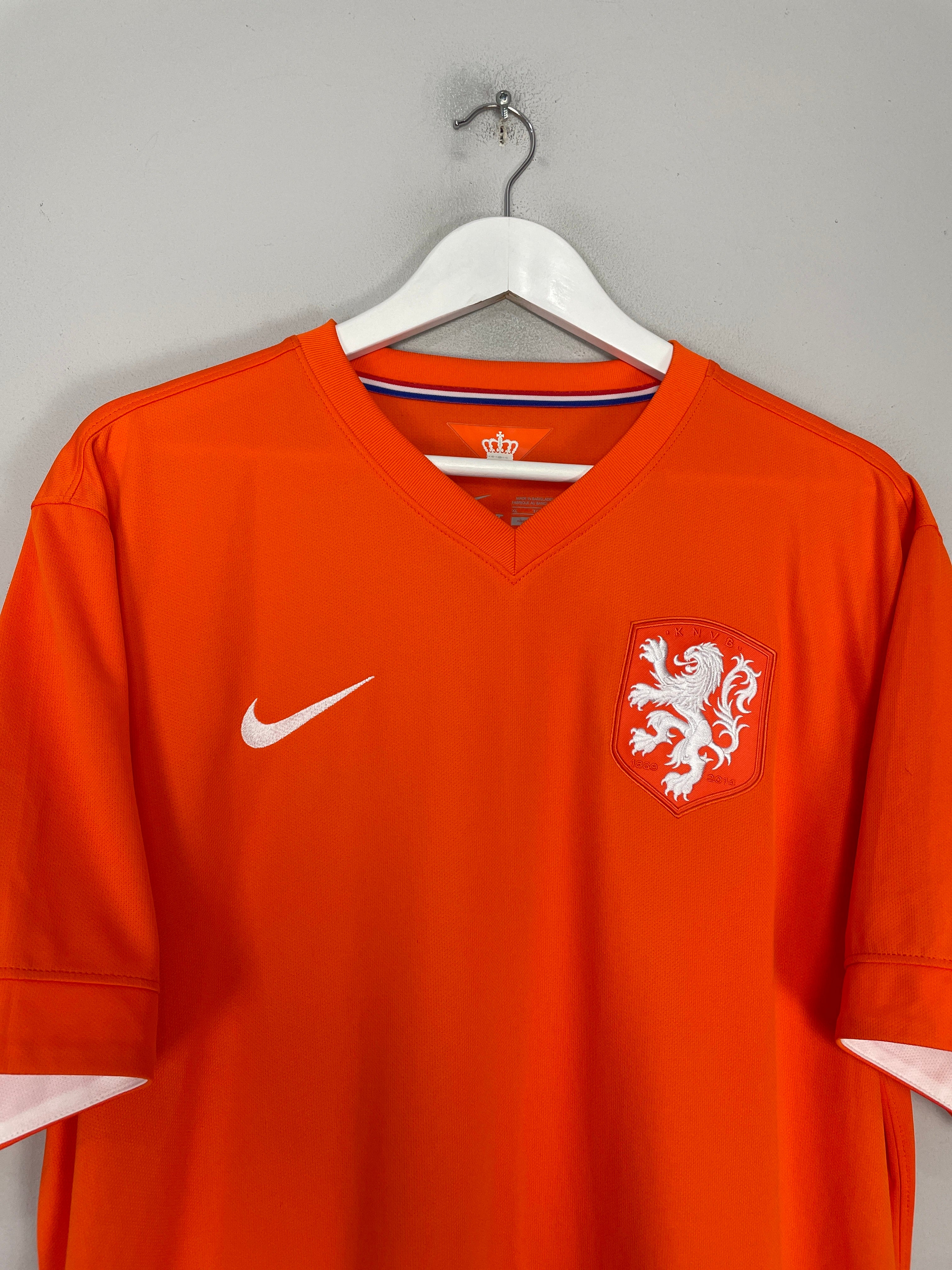 Shop 2014/15 NETHERLANDS HOME SHIRT (XL) NIKE, classic football shirts, vintage football shirts & retro soccer jerseys at Cult Kits
