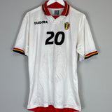 1996/98 BELGIUM #20 *MATCH ISSUE* AWAY SHIRT (L) DIADORA