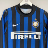 2011/12 INTER MILAN *PLAYER ISSUE* L/S HOME SHIRT (M) NIKE