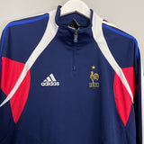 Shop 2002/03 FRANCE 1/4 ZIP TRACKSUIT TOP (M) ADIDAS, classic football shirts, vintage football shirts & retro soccer jerseys at Cult Kits
