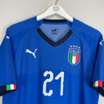 Shop 2018/19 ITALY QUAGLIARELLA #21 HOME SHIRT (L) PUMA, classic football shirts, vintage football shirts & retro soccer jerseys at Cult Kits