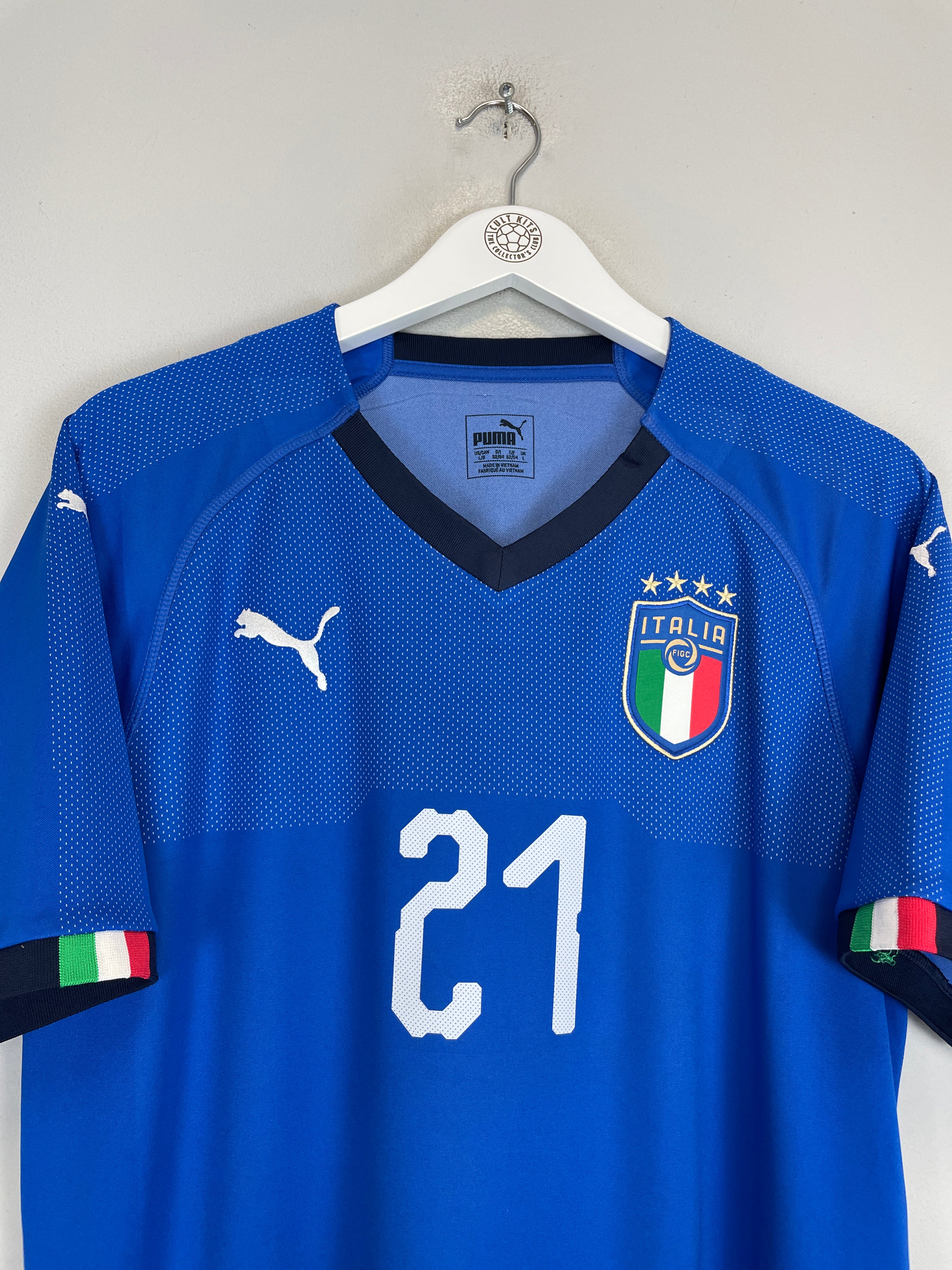 Shop 2018/19 ITALY QUAGLIARELLA #21 HOME SHIRT (L) PUMA, classic football shirts, vintage football shirts & retro soccer jerseys at Cult Kits