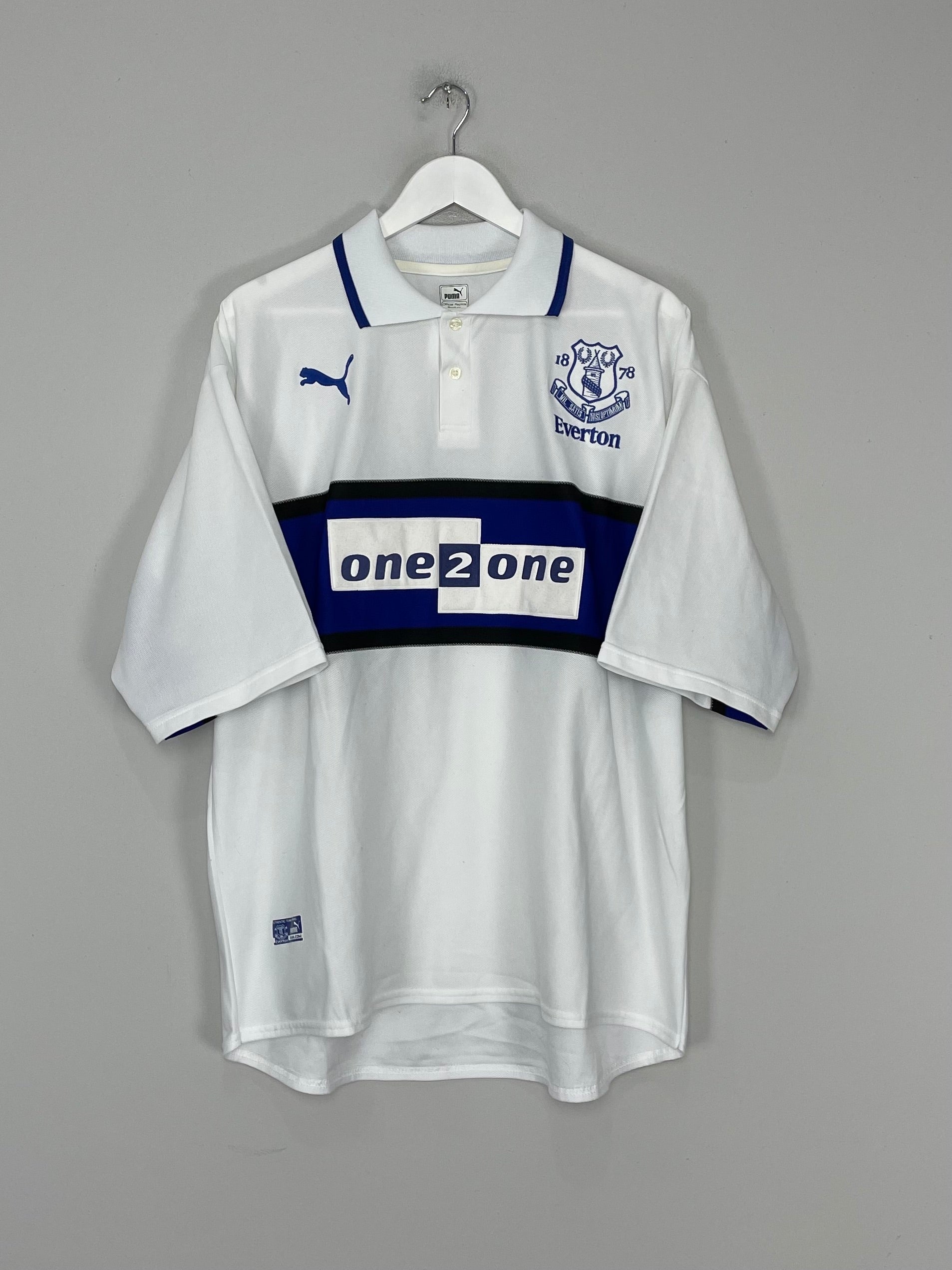 Shop 2000/01 EVERTON THIRD SHIRT (XL) UMBRO, classic football shirts, vintage football shirts & retro soccer jerseys at Cult Kits
