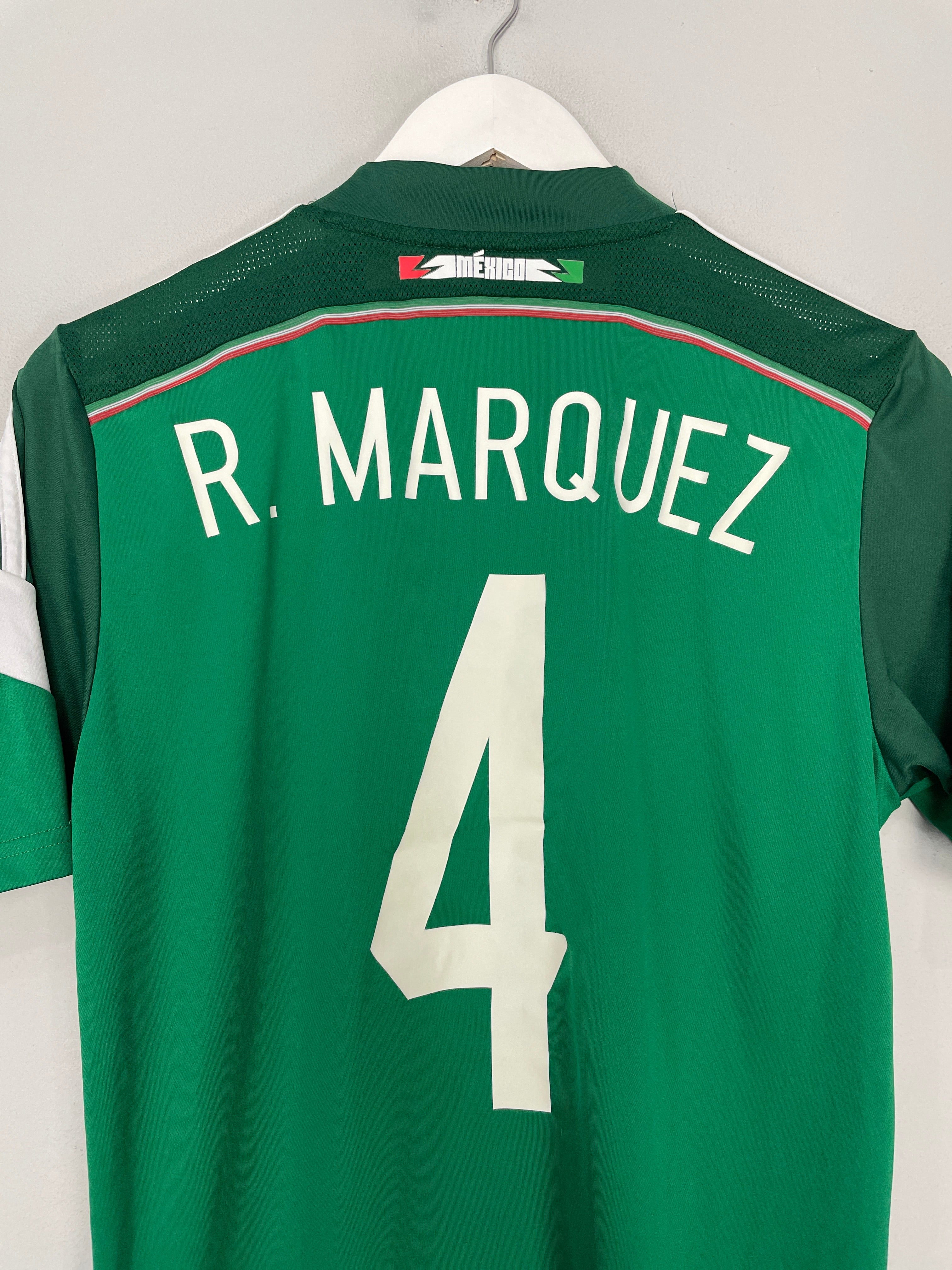 Shop 2013/15 MEXICO R.MARQUEZ #4 HOME SHIRT (S) ADIDAS, classic football shirts, vintage football shirts & retro soccer jerseys at Cult Kits