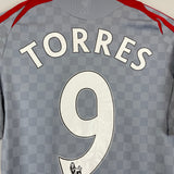 Shop 2008/09 LIVERPOOL TORRES #9 AWAY SHIRT (S) ADIDAS, classic football shirts, vintage football shirts & retro soccer jerseys at Cult Kits