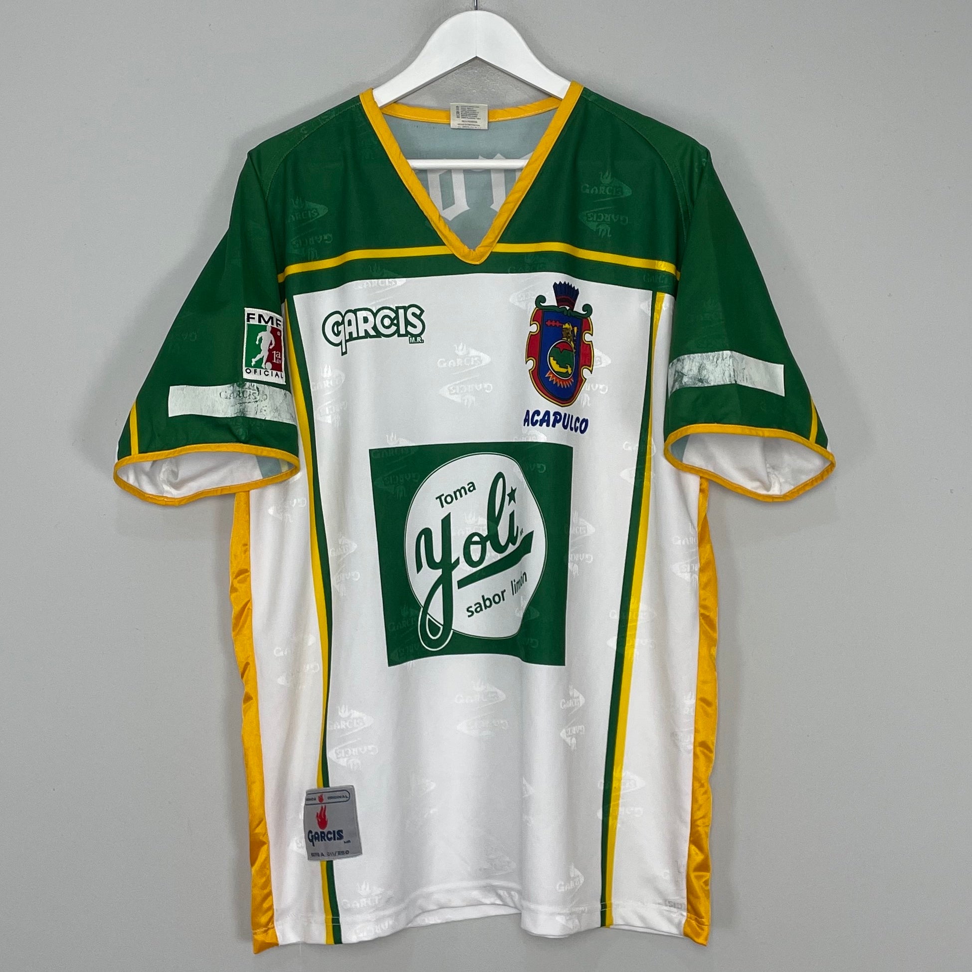 Shop 2001/02 GUERREROS DE ACAPULCO #76 HOME SHIRT (XL) GARCIS, classic football shirts, vintage football shirts & retro soccer jerseys at Cult Kits