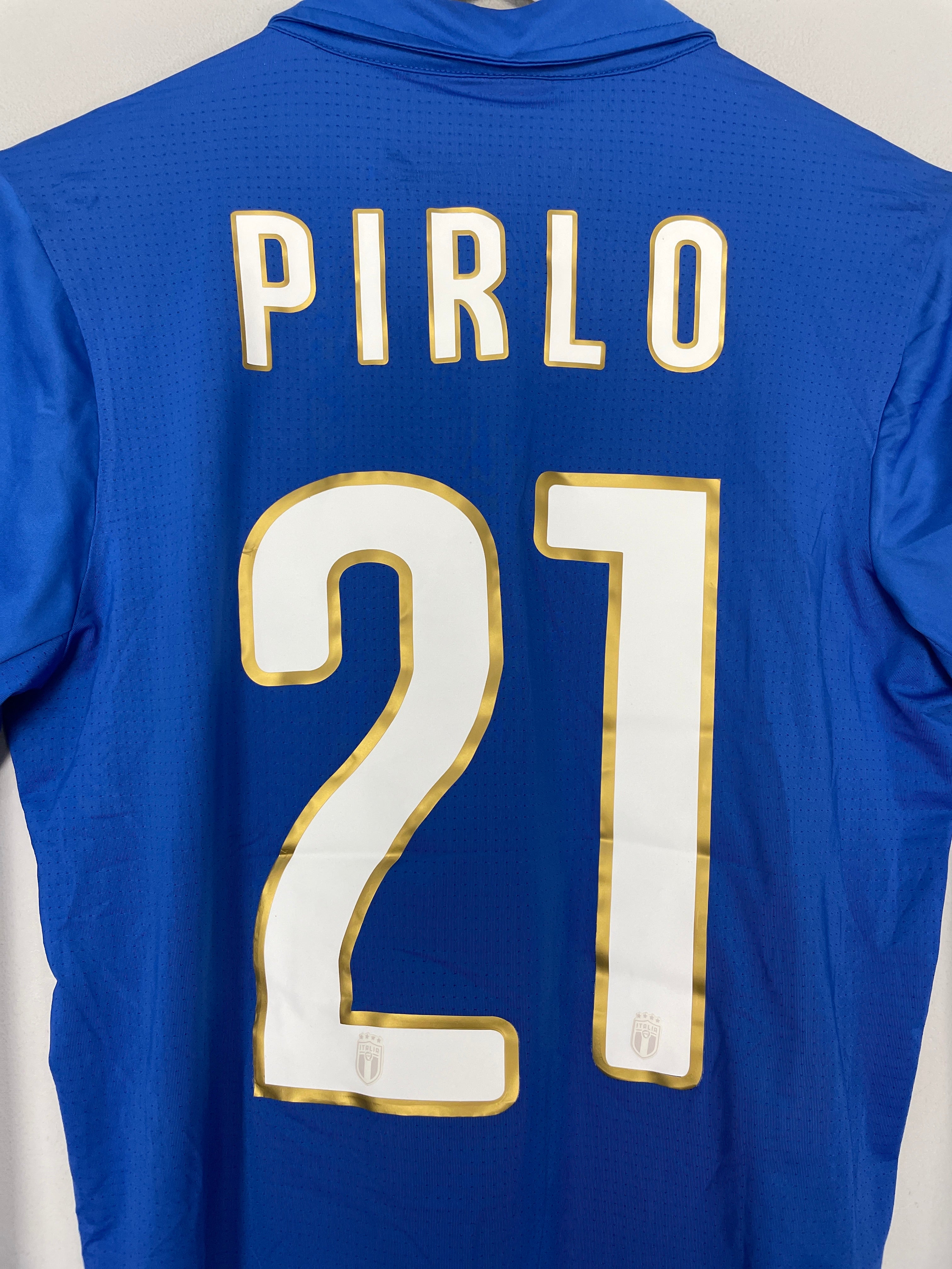 Shop 2014/15 ITALY PIRLO #21 L/S HOME SHIRT (S) PUMA, classic football shirts, vintage football shirts & retro soccer jerseys at Cult Kits