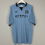 Shop 2012/13 MANCHESTER CITY HOME SHIRT (XXL) UMBRO, classic football shirts, vintage football shirts & retro soccer jerseys at Cult Kits