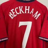 Shop 2002/04 ENGLAND BECKHAM #7 AWAY SHIRT (XL) UMBRO, classic football shirts, vintage football shirts & retro soccer jerseys at Cult Kits
