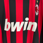 Shop 2009/10 AC MILAN RONALDINHO #80 C/L L/S HOME SHIRT (L) ADIDAS, classic football shirts, vintage football shirts & retro soccer jerseys at Cult Kits