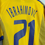 Shop 2002/03 SWEDEN IBRAHIMOVIC #21 HOME SHIRT (L) ADIDAS, classic football shirts, vintage football shirts & retro soccer jerseys at Cult Kits