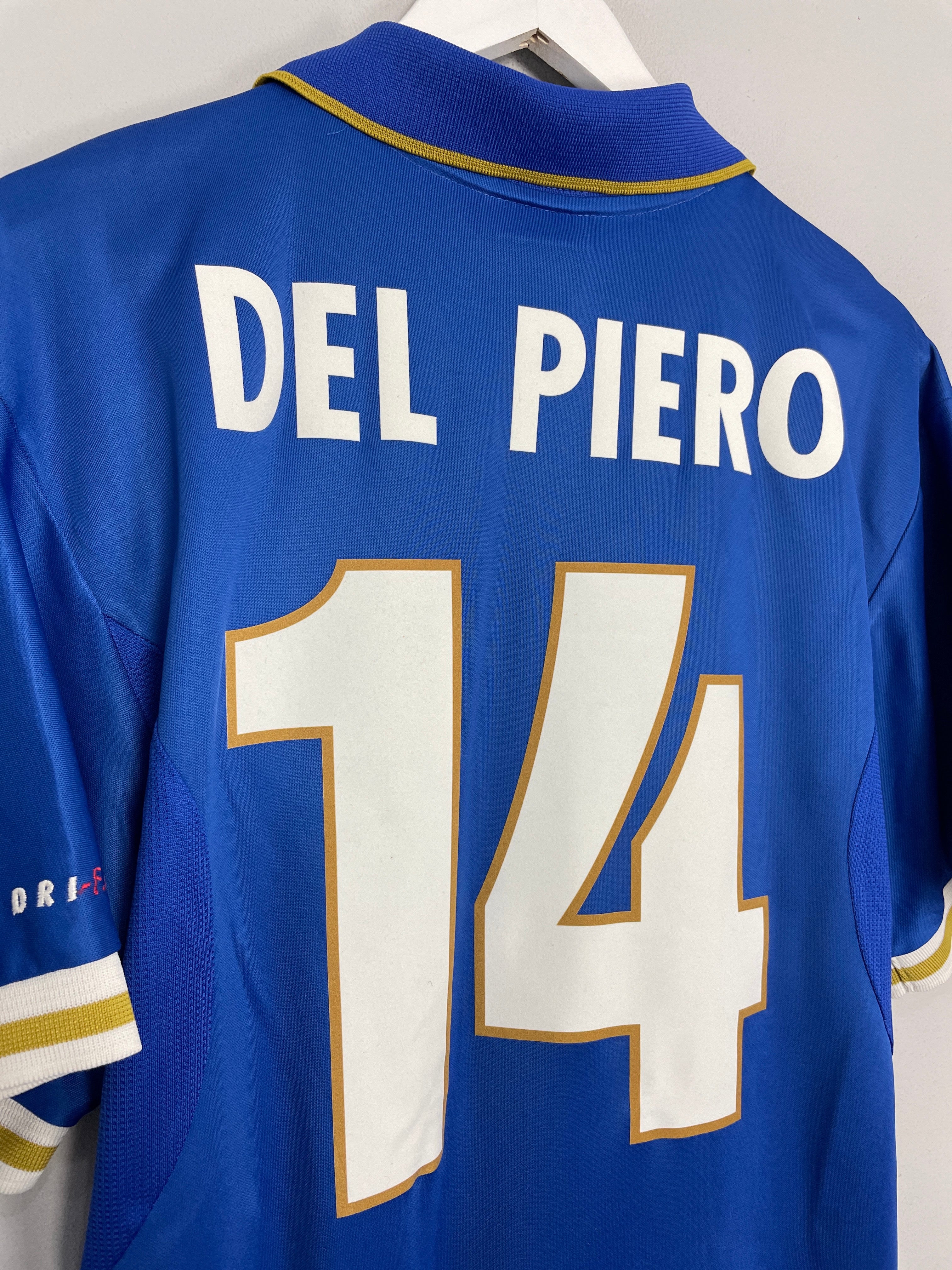 Shop 1996/97 ITALY DEL PIERO #14 HOME SHIRT (L) NIKE, classic football shirts, vintage football shirts & retro soccer jerseys at Cult Kits