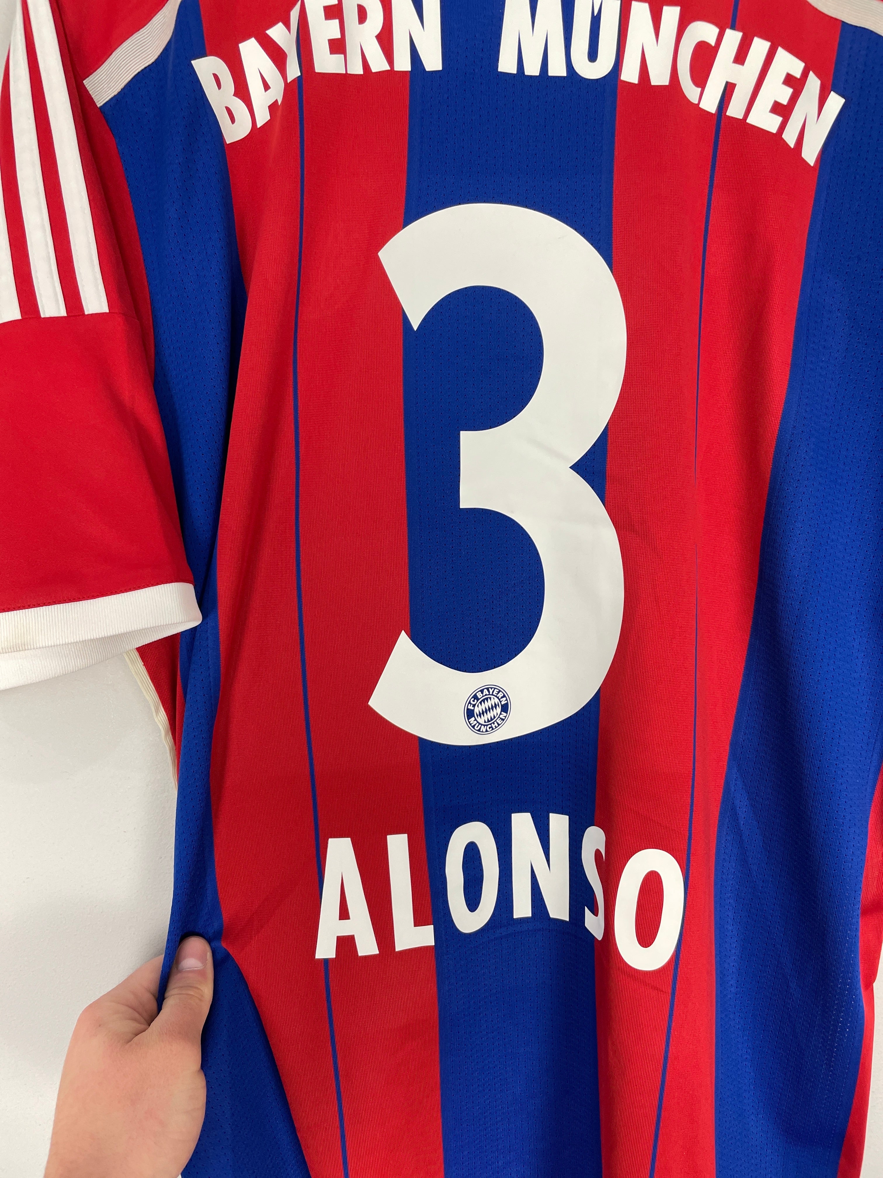 Shop 2014/15 BAYERN MUNICH ALONSO #3 HOME SHIRT (XL) ADIDAS, classic football shirts, vintage football shirts & retro soccer jerseys at Cult Kits