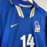 Shop 1996/97 ITALY DEL PIERO #14 HOME SHIRT (L) NIKE, classic football shirts, vintage football shirts & retro soccer jerseys at Cult Kits