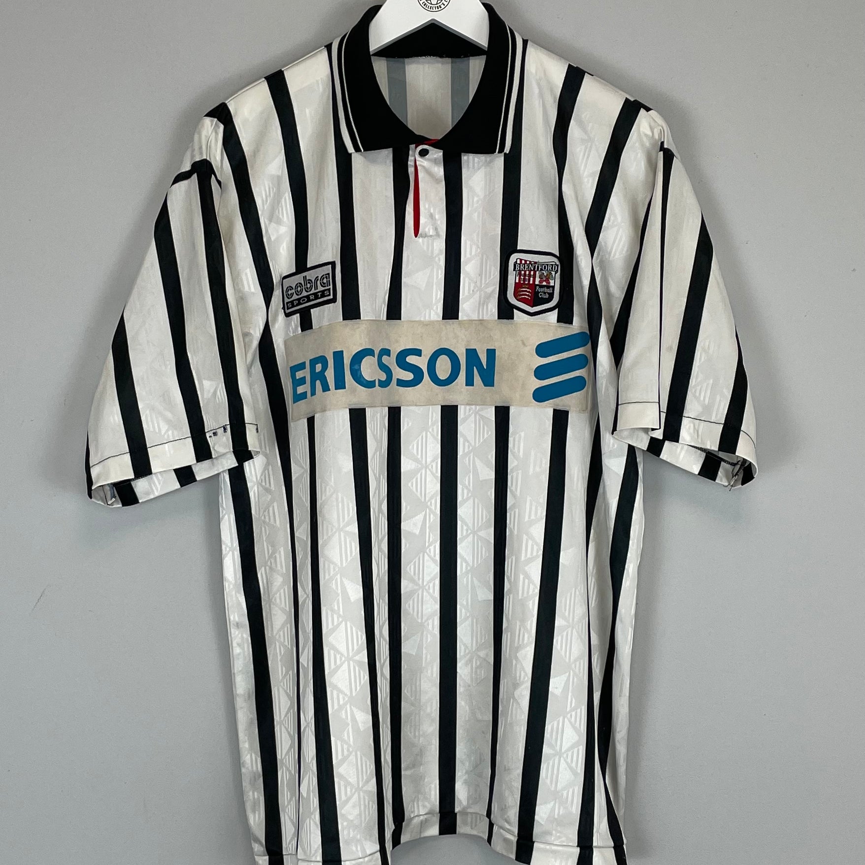 Shop 1996/98 BRENTFORD *MATCH ISSUE* #11 AWAY SHIRT (L) COBRA SPORTS, classic football shirts, vintage football shirts & retro soccer jerseys at Cult Kits