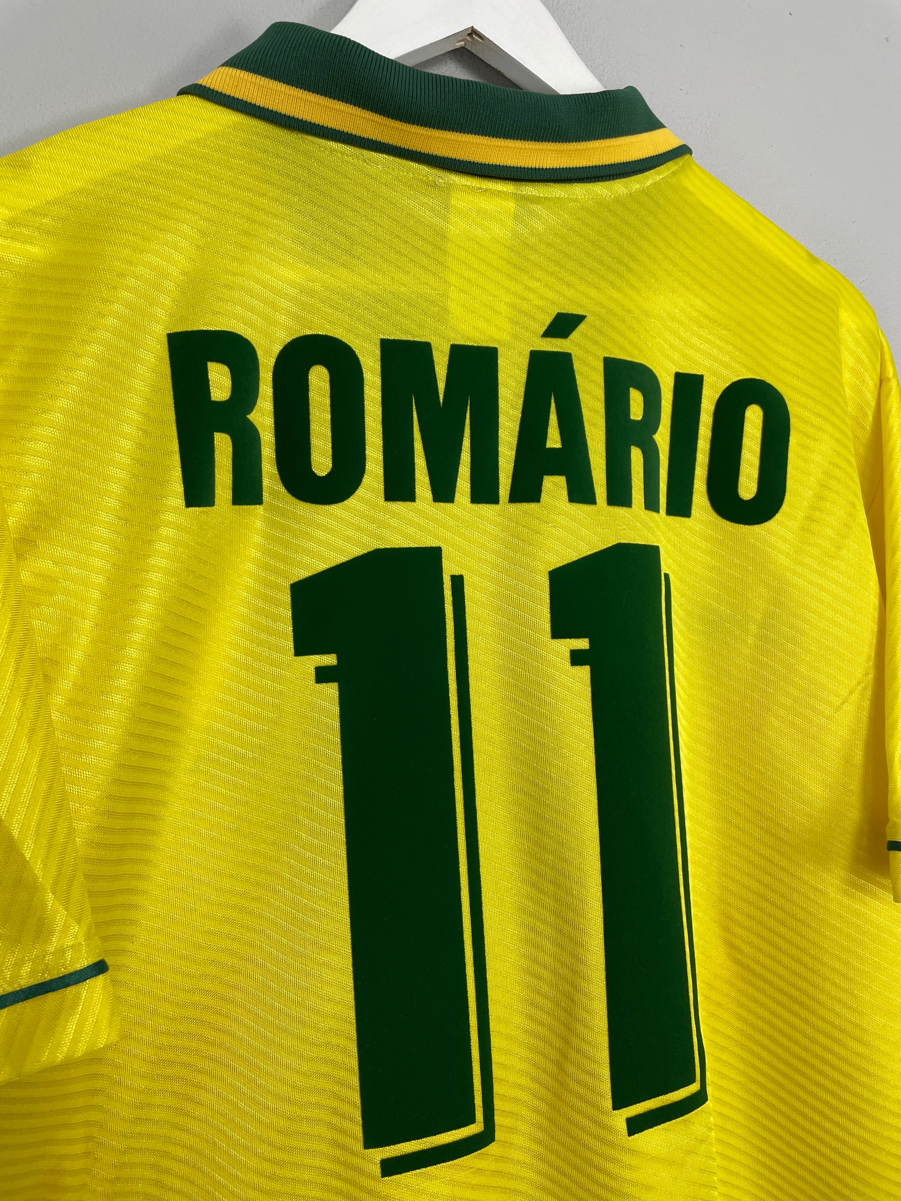 Shop 1994/96 BRAZIL ROMARIO #11 HOME SHIRT (L) UMBRO, classic football shirts, vintage football shirts & retro soccer jerseys at Cult Kits