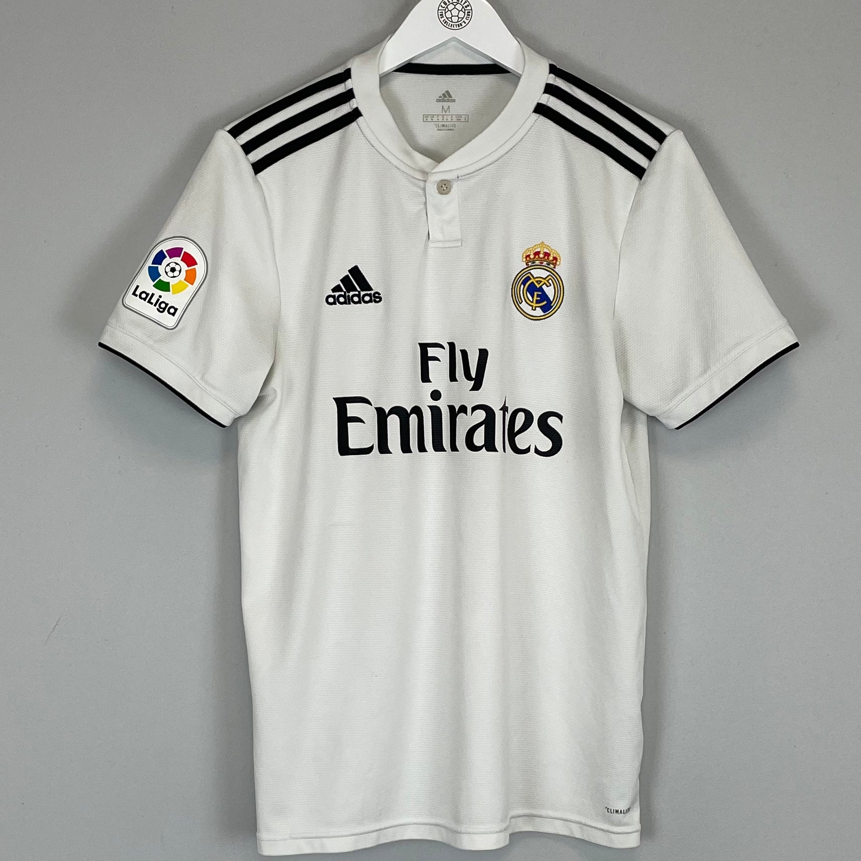 Shop 2018/19 REAL MADRID HOME SHIRT (M) ADIDAS, classic football shirts, vintage football shirts & retro soccer jerseys at Cult Kits