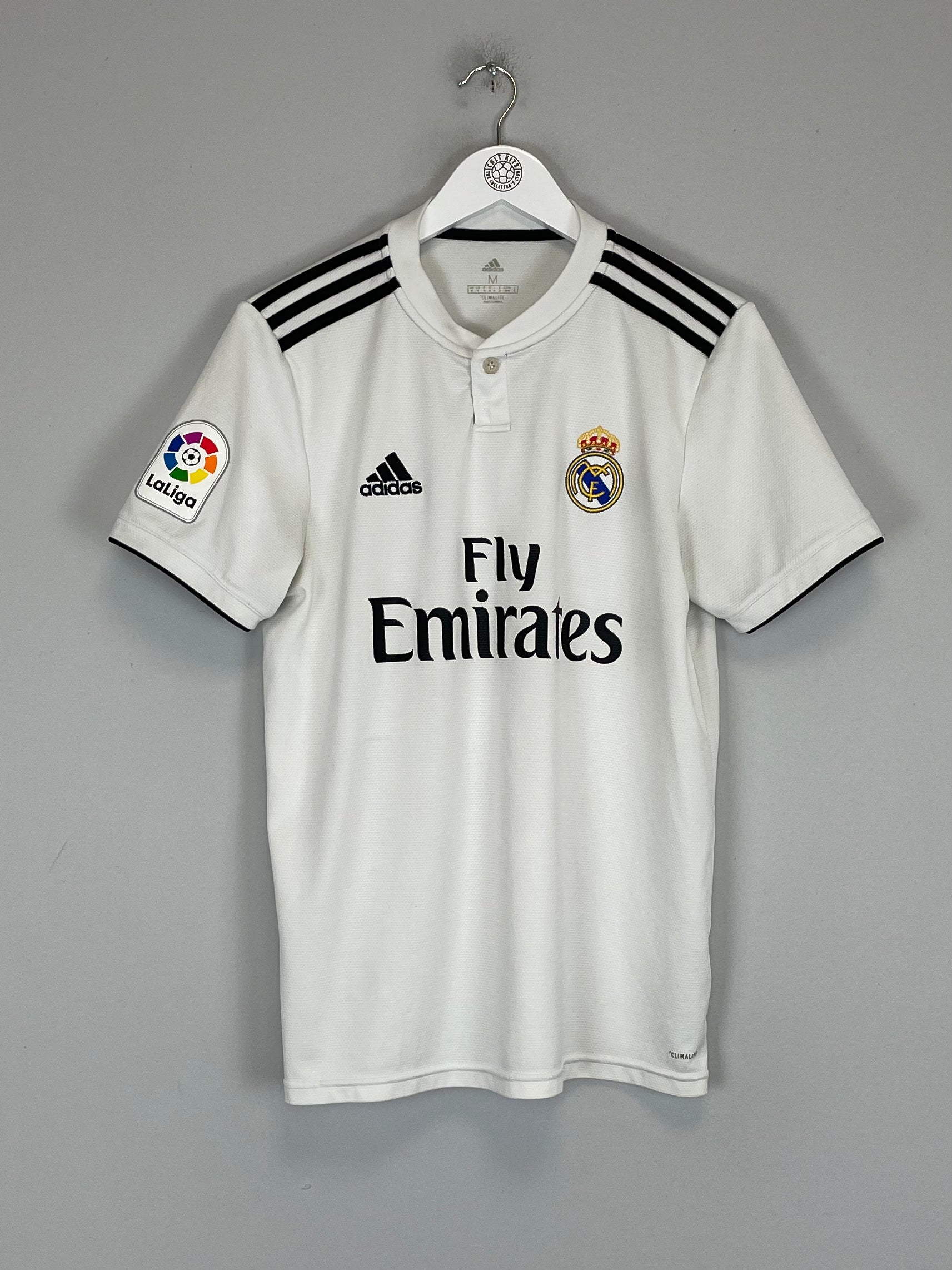 Shop 2018/19 REAL MADRID HOME SHIRT (M) ADIDAS, classic football shirts, vintage football shirts & retro soccer jerseys at Cult Kits