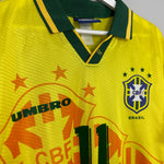 Shop 1994/96 BRAZIL ROMARIO #11 HOME SHIRT (L) UMBRO, classic football shirts, vintage football shirts & retro soccer jerseys at Cult Kits