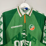 Shop 1996/98 IRELAND HOME SHIRT (XL) UMBRO, classic football shirts, vintage football shirts & retro soccer jerseys at Cult Kits