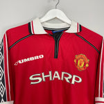 Shop 1998/00 MANCHESTER UNITED HOME SHIRT (XL) UMBRO, classic football shirts, vintage football shirts & retro soccer jerseys at Cult Kits