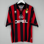 Shop 1996/97 AC MILAN BAGGIO #18 HOME SHIRT (L) LOTTO, classic football shirts, vintage football shirts & retro soccer jerseys at Cult Kits