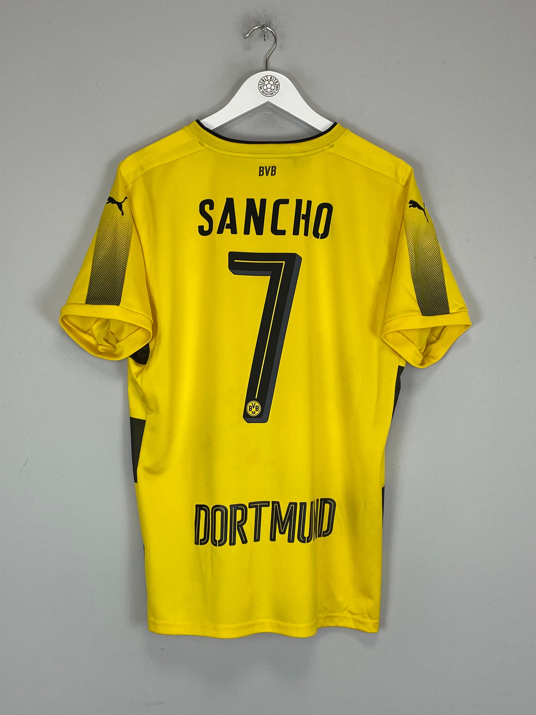 Shop 2017/18 DORTMUND SANCHO #7 HOME SHIRT (L) PUMA, classic football shirts, vintage football shirts & retro soccer jerseys at Cult Kits
