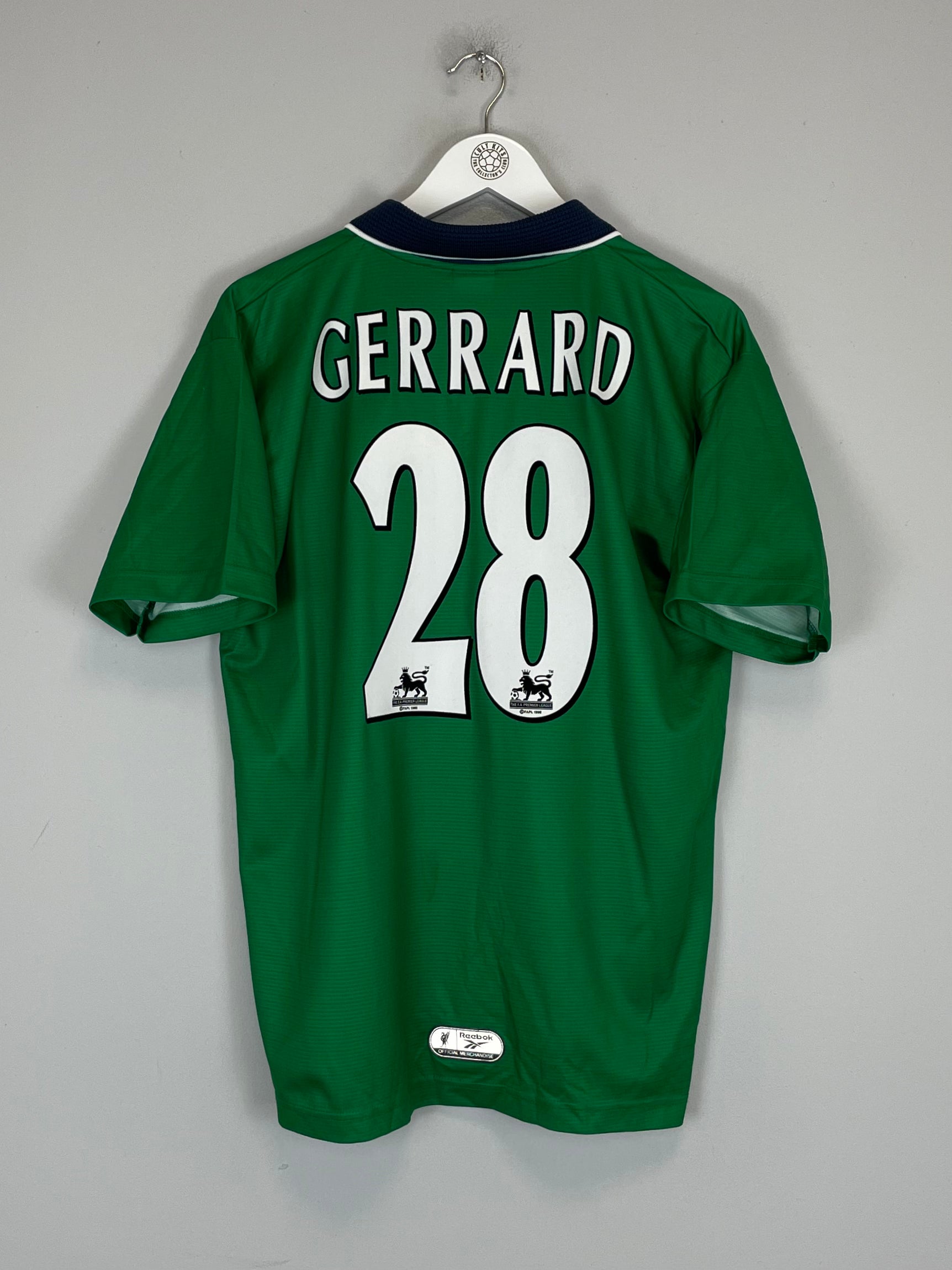 Shop 1999/00 LIVERPOOL GERRARD #28 AWAY SHIRT (S) REEBOK, classic football shirts, vintage football shirts & retro soccer jerseys at Cult Kits