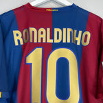 Shop 2006/07 BARCELONA RONALDINHO #10 HOME SHIRT (XL) NIKE, classic football shirts, vintage football shirts & retro soccer jerseys at Cult Kits